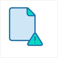 A file icon with a warning sign vector