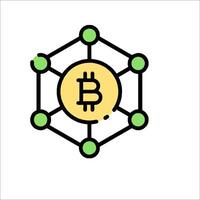 Bitcoin logo with green circles vector