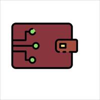 A circuit board with green and red lights vector