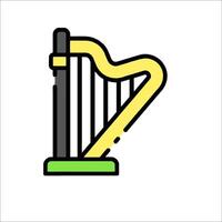 A harp icon on a white background vector
