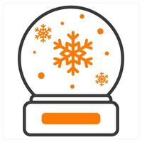 Snowglobe and globe icon concept vector