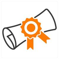 Degree and king icon concept vector