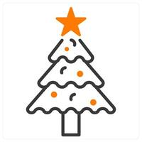 Christmas Tree and pine icon concept vector