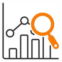 Forecasting and trenda icon concept vector