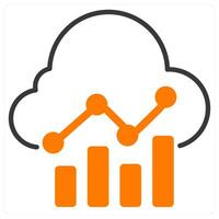 Cloud Analysis and trenda icon concept vector