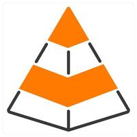 Pyramid Graph and data icon concept vector