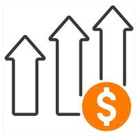 Profit Growth and gains icon concept vector