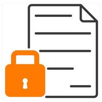 Lock File and lock icon concept vector