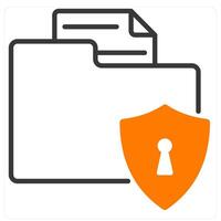 File Security and lock icon concept vector