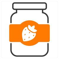 Jam and jar icon concept vector
