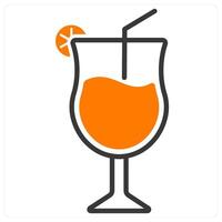 Mocktail and drink icon concept vector