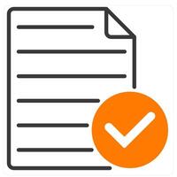 Accept File and accept icon concept vector
