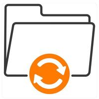 Sync File and cloud icon concept vector