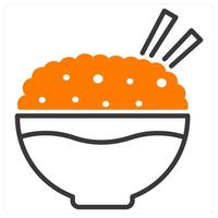 Rice and food icon concept vector