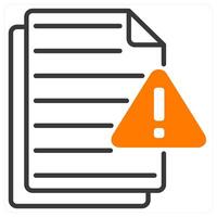 Risky File and alert icon concept vector