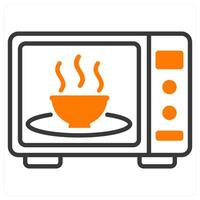 Microwave and heat icon concept vector