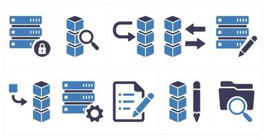 A set of 10 mix icons as drive security, search drive, move drive data vector