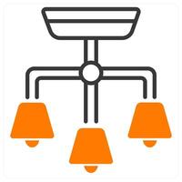 Ceiling Lamp and light icon concept vector