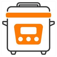 Electric Cooker and cooker icon concept vector