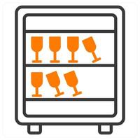 Bar Cabinet and drinks icon concept vector