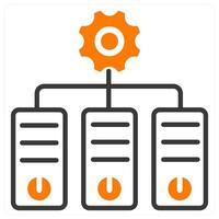 Hypervisor and server icon concept vector