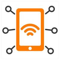 NFC Technology and chip icon concept vector