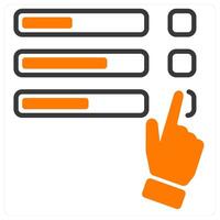 Poll and chart icon concept vector