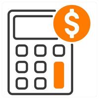Calculator and math icon concept vector