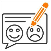 Feedback and rating icon conept vector