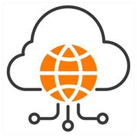 Cloud Network and data icon concept vector