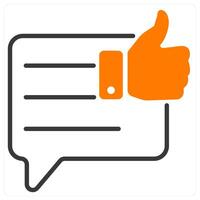 Positive Feedback and praise icon concept vector
