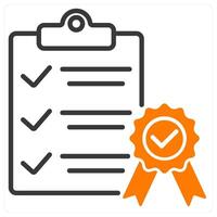 Qualified and approved icon concept vector