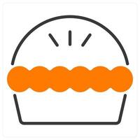 Pie and slice icon concept vector