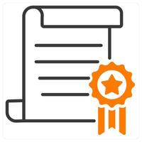 Certificate and diploma icon concept vector