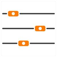 Slider and control icon concept vector