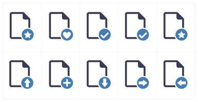 A set of 10 file icons as star file, favorite file, secured document vector