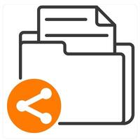 Sharing File and send icon concept vector