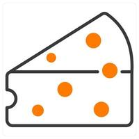 Cheese and slice icon concept vector
