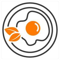 Omelette and egg icon concept vector