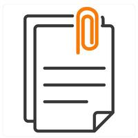 Attach File and file icon concept vector