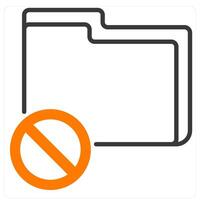 Folder Error and folder icon concept vector