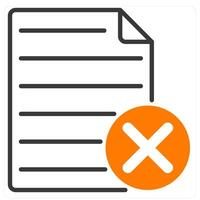 Delete File and delete icon concept vector