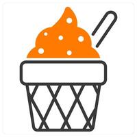 Ice Cream and vanilla icon concept vector
