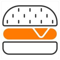 Burger and bun icon concept vector