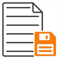 Save File and file icon concept vector