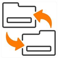 Exchange Files and share icon cocept vector