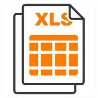 Excel File and table icon concept vector