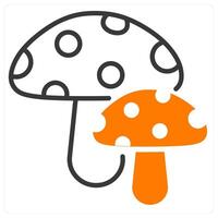 Mushrooms and forest icon concept vector