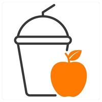 Fruit Juice and fresh icon concept vector