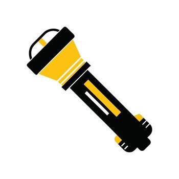 un Linterna con un amarillo encargarse de en un blanco antecedentes vector